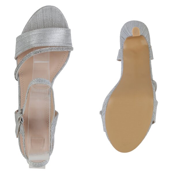 Stiefelparadies Damen High Heels in Silber VIP-Rabatte