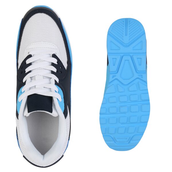 Stiefelparadies Damen Laufschuhe in Weiss Hellblau Dunkelblau Bis zu 65% Rabatt