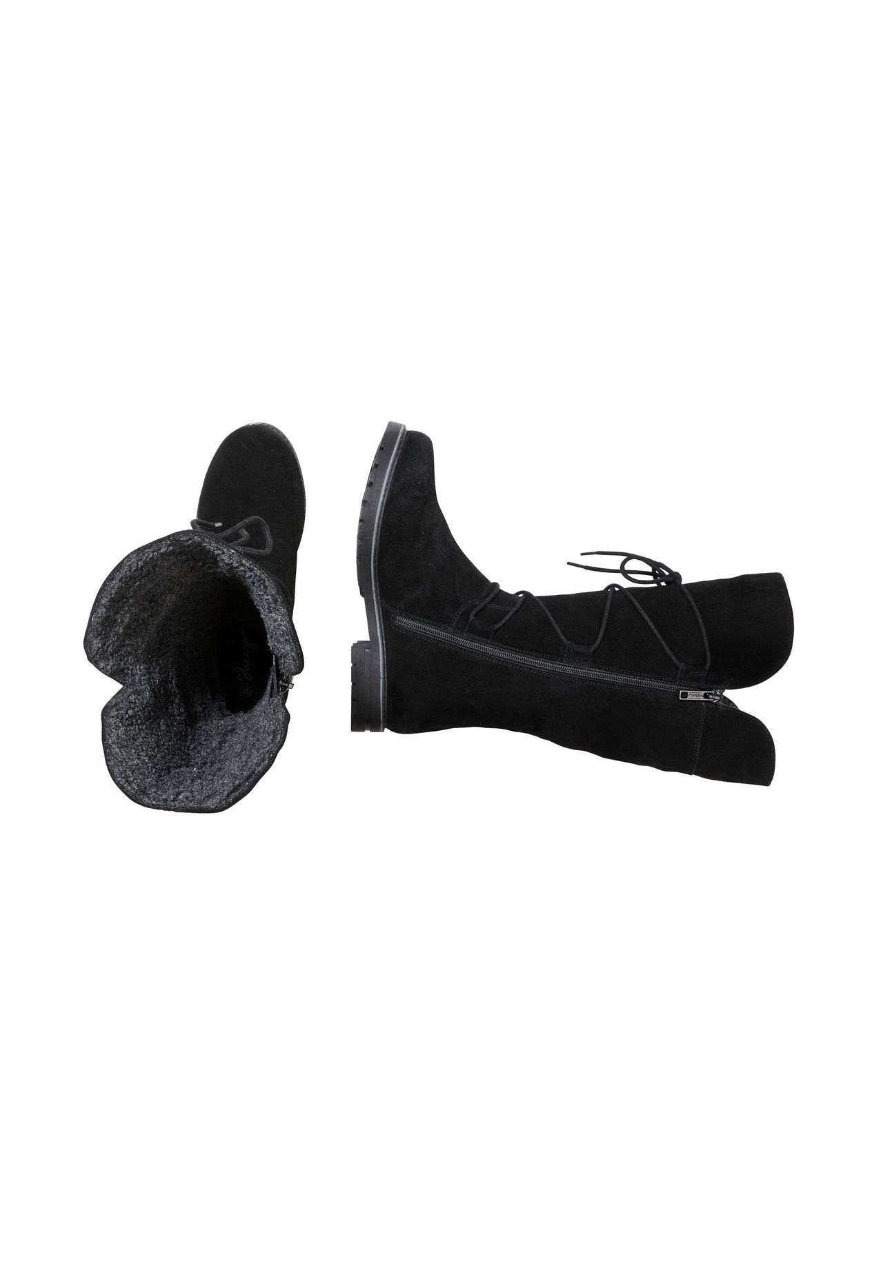 sheego Weitschaftstiefel aus Veloursleder mit Schnürung Begrenzt auf 3 Tage