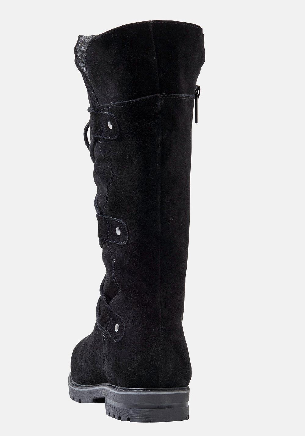 sheego Weitschaftstiefel aus Veloursleder mit Schnürung Begrenzt auf 3 Tage
