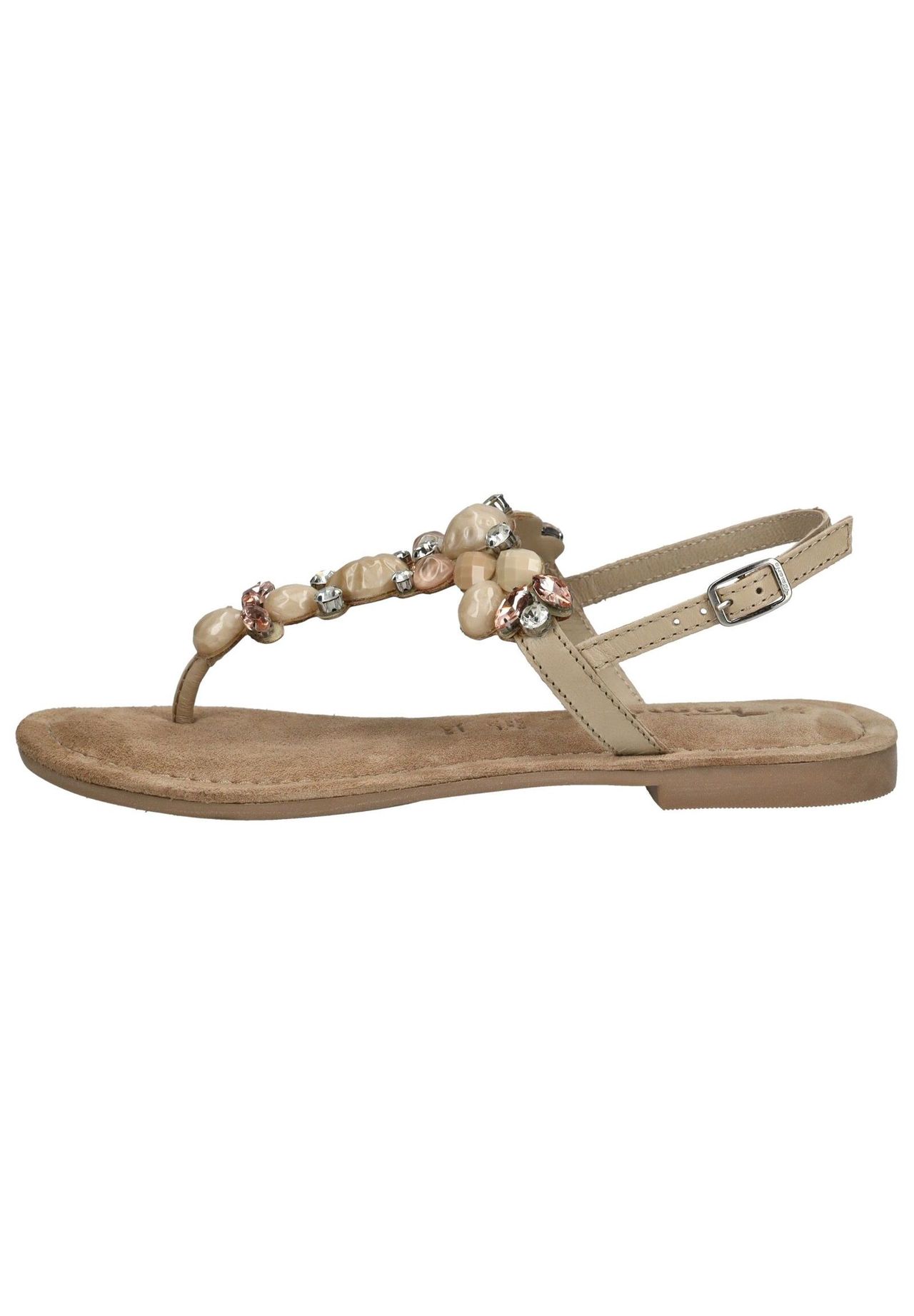 Tamaris Veloursleder/Textil Sandalen Im Verkauf