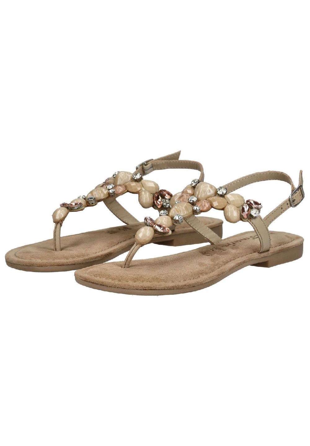 Tamaris Veloursleder/Textil Sandalen Im Verkauf