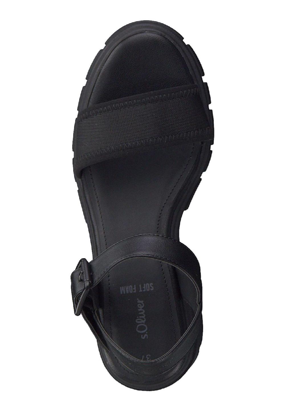 s.Oliver Lederimitat/Textil Sandalen Günstiger Verkauf