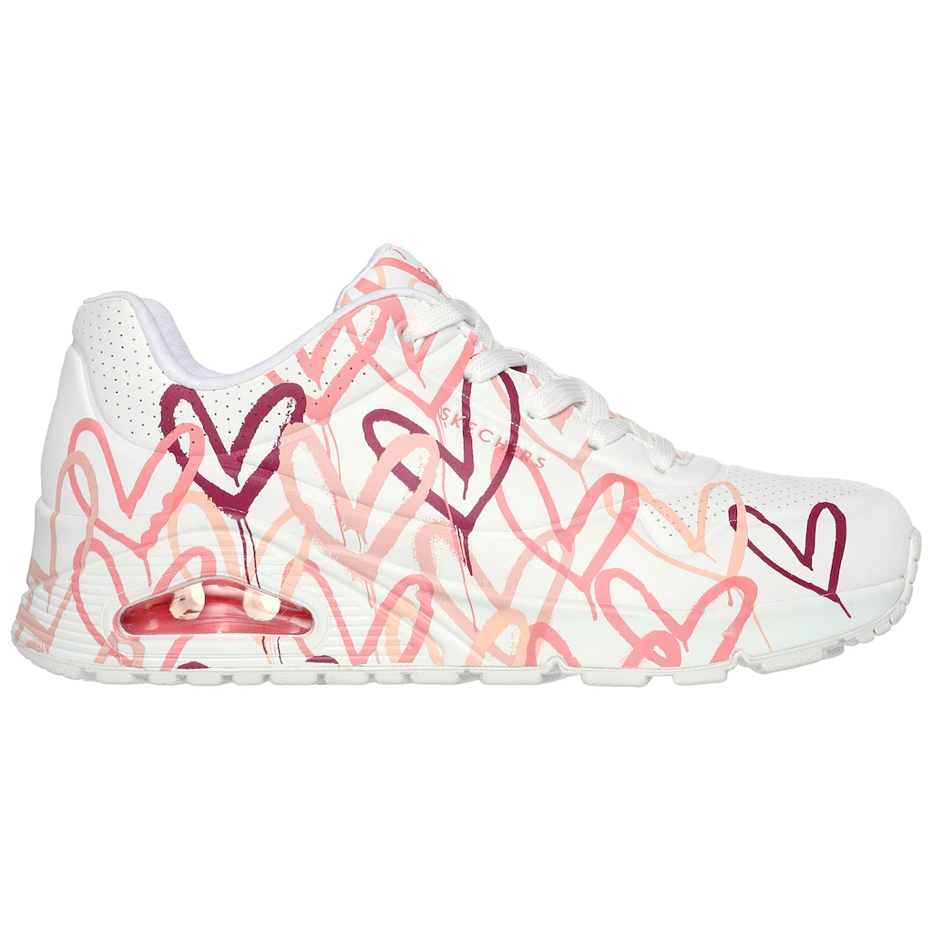 Skechers Wedgesneaker »UNO-SPREAD THE LOVE« Freizeitschuh Halbschuh Schnürschuh mit coolem Graffiti-Print Exklusive Angebote