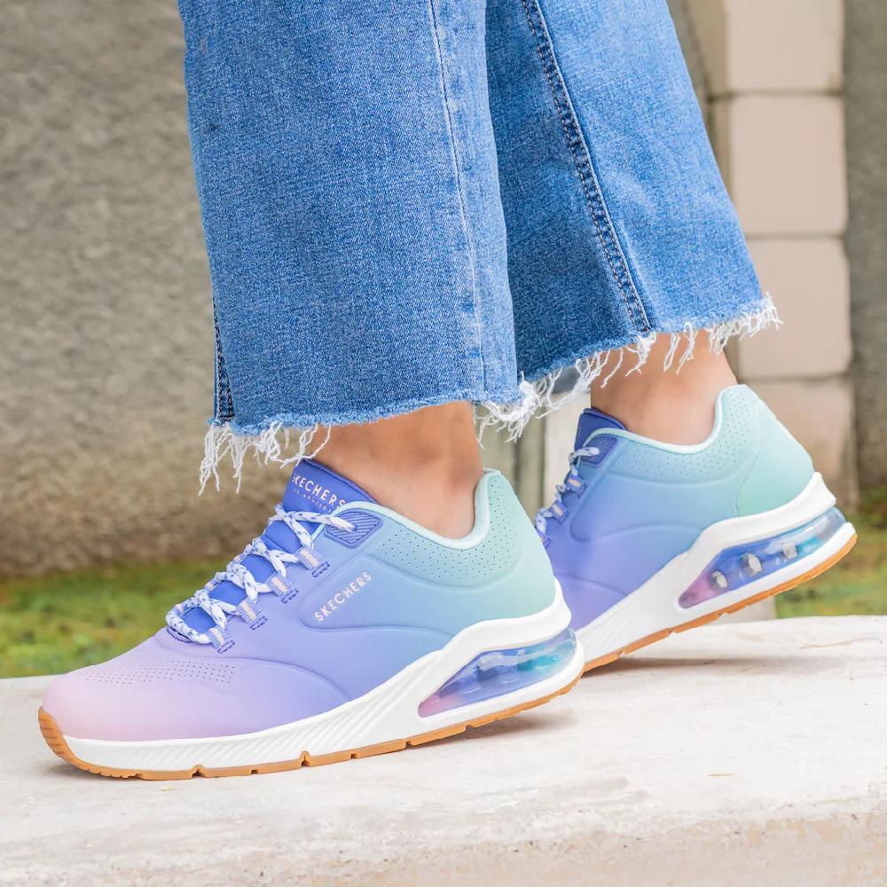 Skechers Sneaker »UNO 2 OMBRE AWAY« in leuchtender Farbkombi Freizeitschuh Halbschuh Schnürschuh online kaufen Große Rabatte