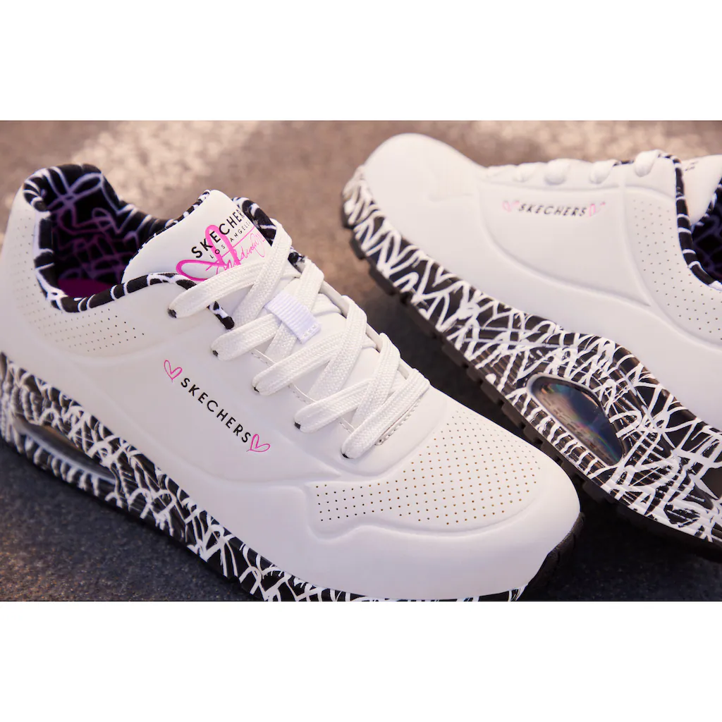 Skechers Sneaker »UNO LOVING LOVE« Freizeitschuh Halbschuh Schnürschuh mit Luftkammersohle VIP-Rabatte