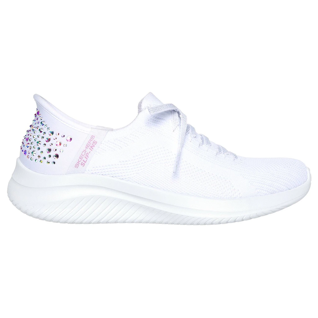Skechers Slip-On Sneaker »ULTRA FLEX 3.0-SHINING GLITZ« Komfortschuh Slipper Sneaker mit coolen Glitzer-Nieten bestellen Muttertagsangebot