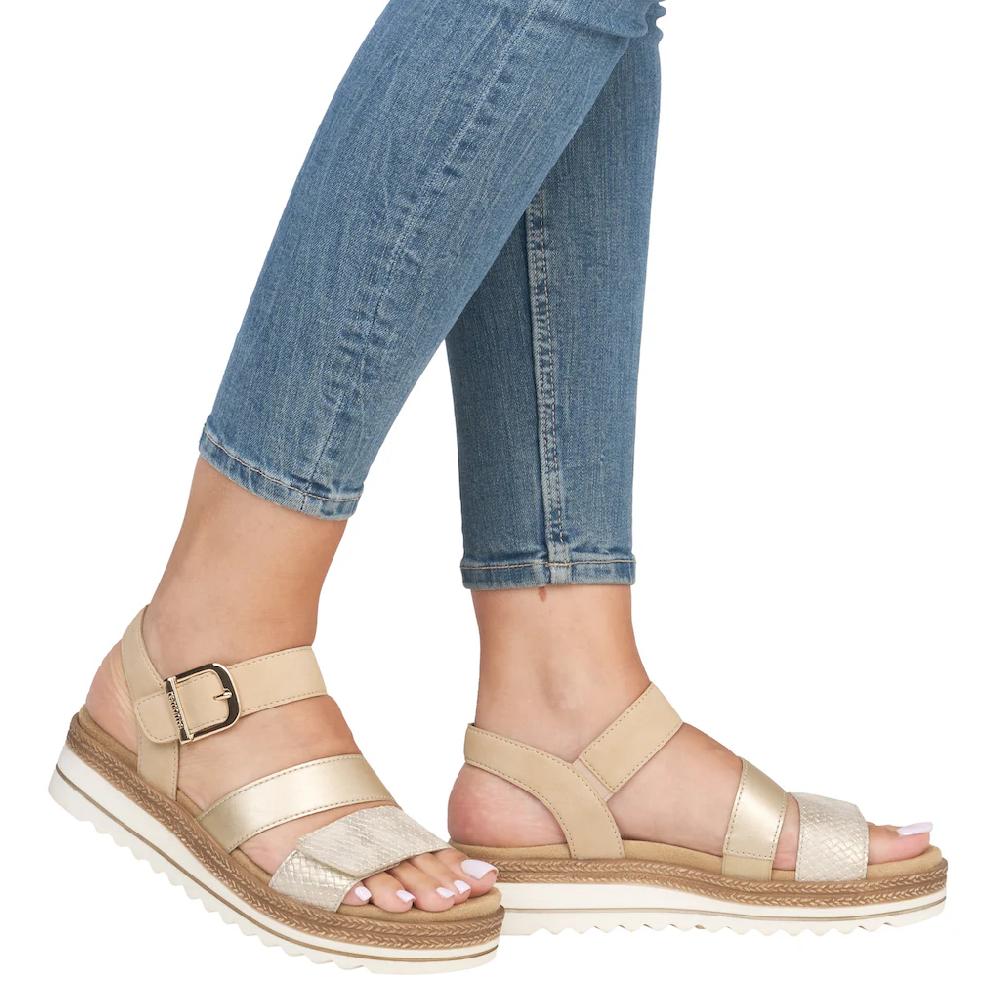 Remonte Keilsandalette Keilabsatz Sommerschuh Sandale in veganer Verarbeitung online kaufen Exklusive Angebote