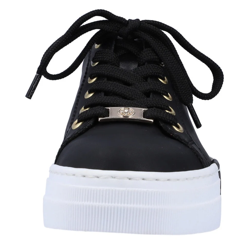 Rieker Plateausneaker mit Metallic-Fersenkappe Freizeitschuh Halbschuh Schnürschuh auf Rechnung online bestellen Große Rabatte