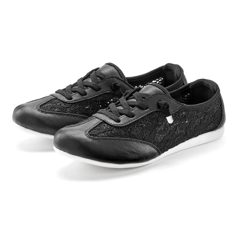 LASCANA Sneaker »Slip In Sneaker Freizeitschuh Halbschuh« mit modischen Spitzendetails VEGAN Hotsell