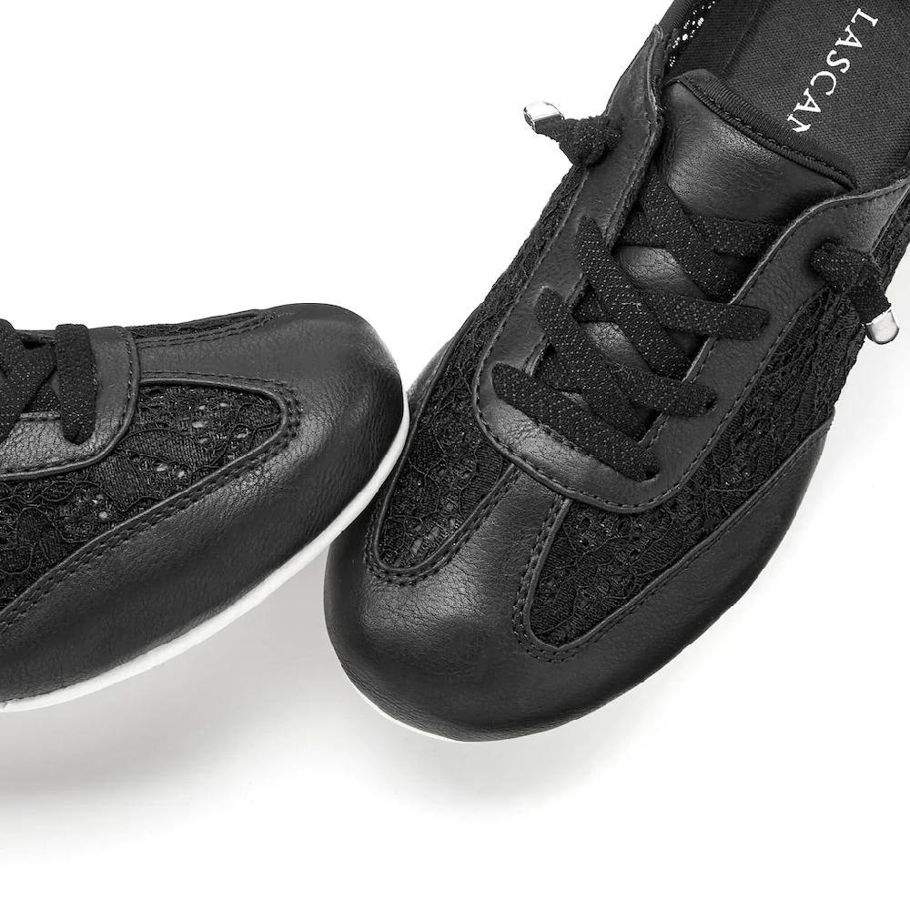 LASCANA Sneaker »Slip In Sneaker Freizeitschuh Halbschuh« mit modischen Spitzendetails VEGAN Hotsell