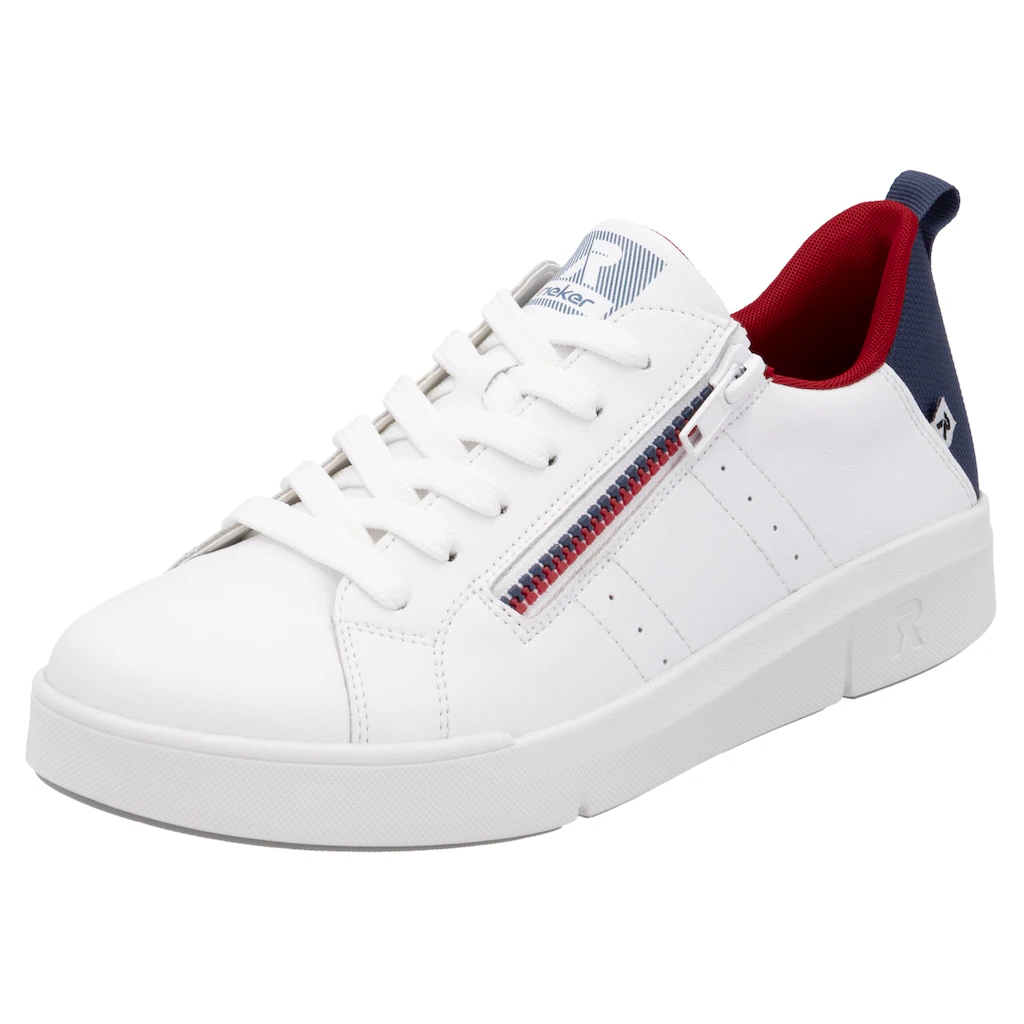 RIEKER Sport Sneaker Schnürung und Reißverschluss Freizeitschuh Halbschuh Schnürschuh ▷ für Saisonschlussverkauf