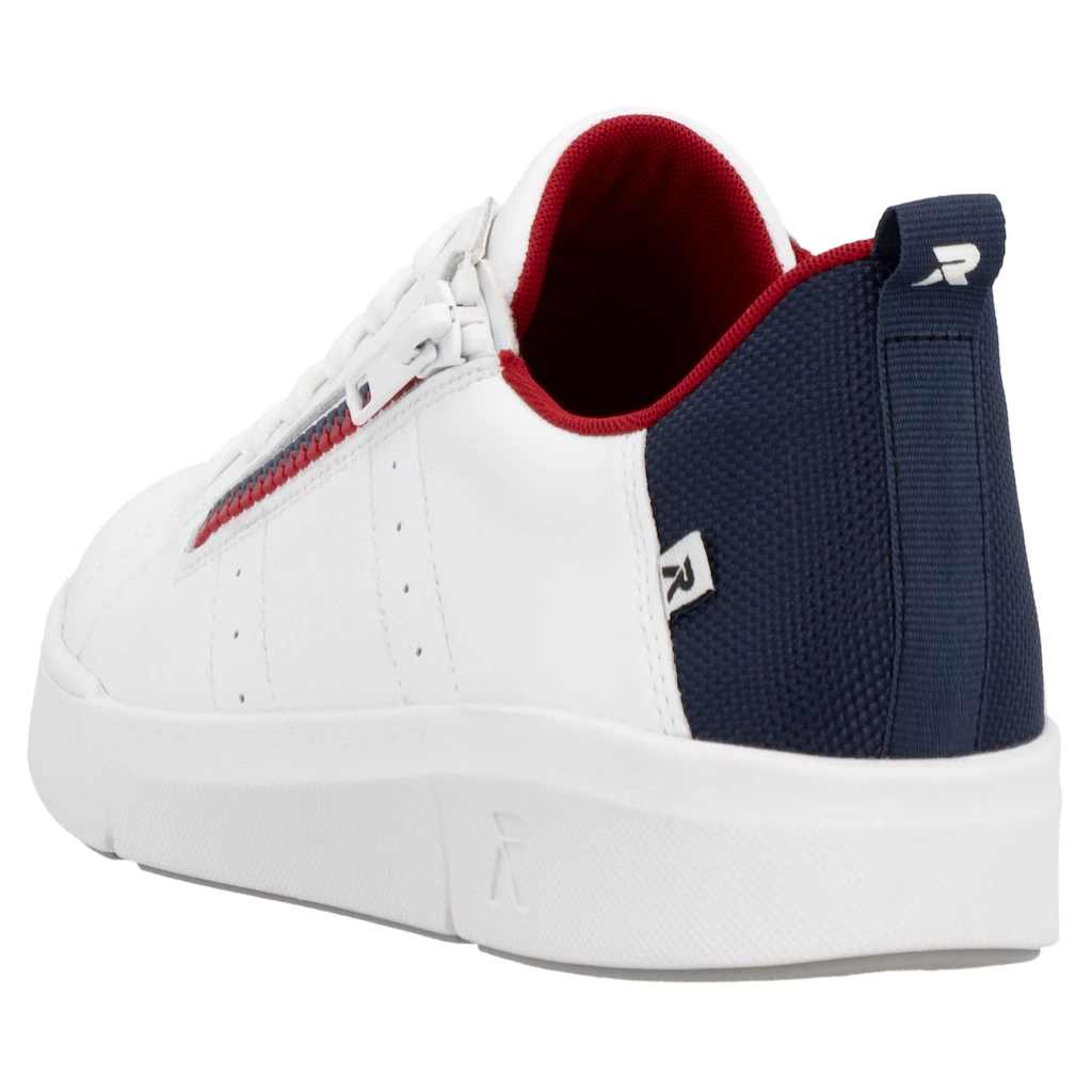 RIEKER Sport Sneaker Schnürung und Reißverschluss Freizeitschuh Halbschuh Schnürschuh ▷ für Saisonschlussverkauf