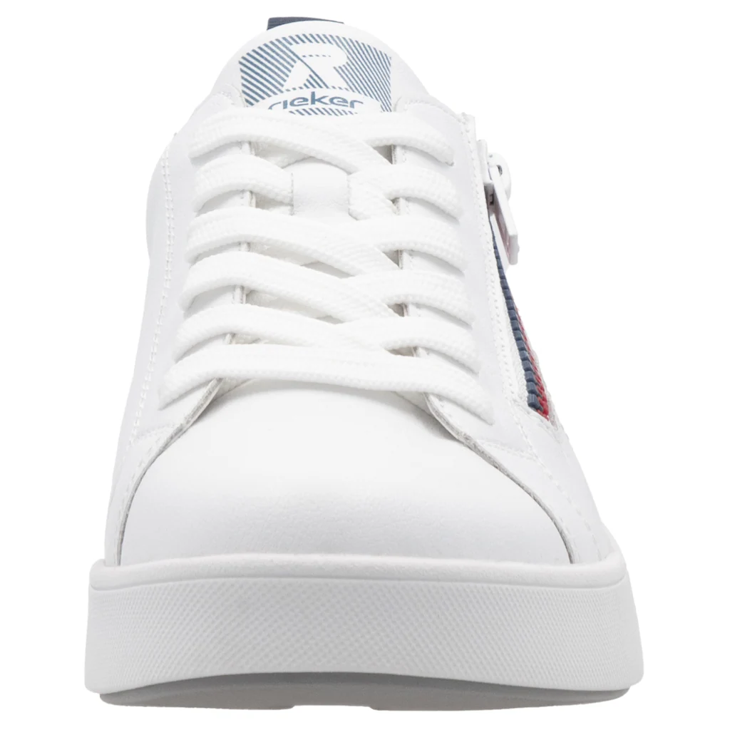 RIEKER Sport Sneaker Schnürung und Reißverschluss Freizeitschuh Halbschuh Schnürschuh ▷ für Saisonschlussverkauf
