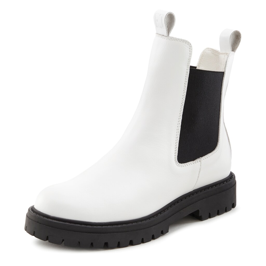 Elbsand Stiefelette Chelseaboots Schlupfstiefel Bikerboots aus Leder ▷ für Black Friday