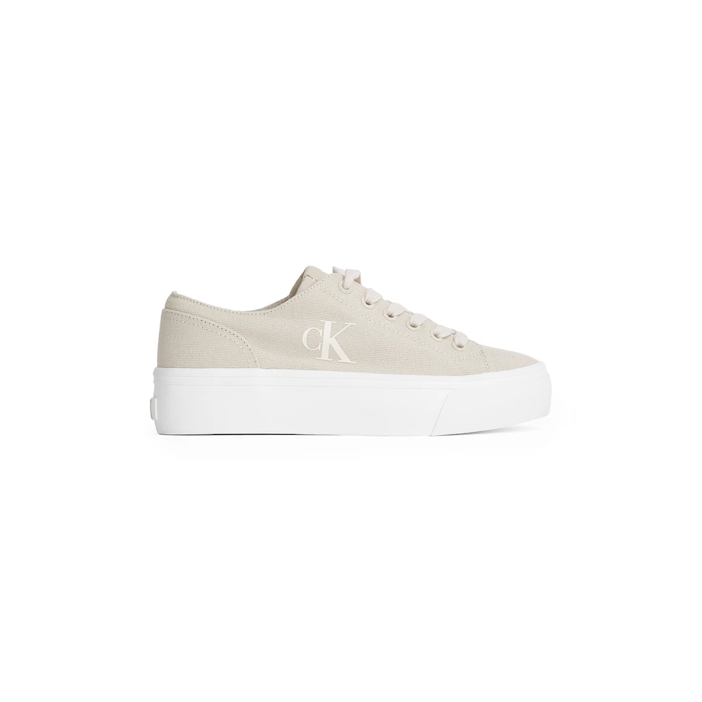 Calvin Klein Jeans Plateausneaker »VULC FLATFORM LOW CV MG« Schnürschuh Freizeitschuh Halbschuh mit seitlichem Logo bestellen Cyber Monday