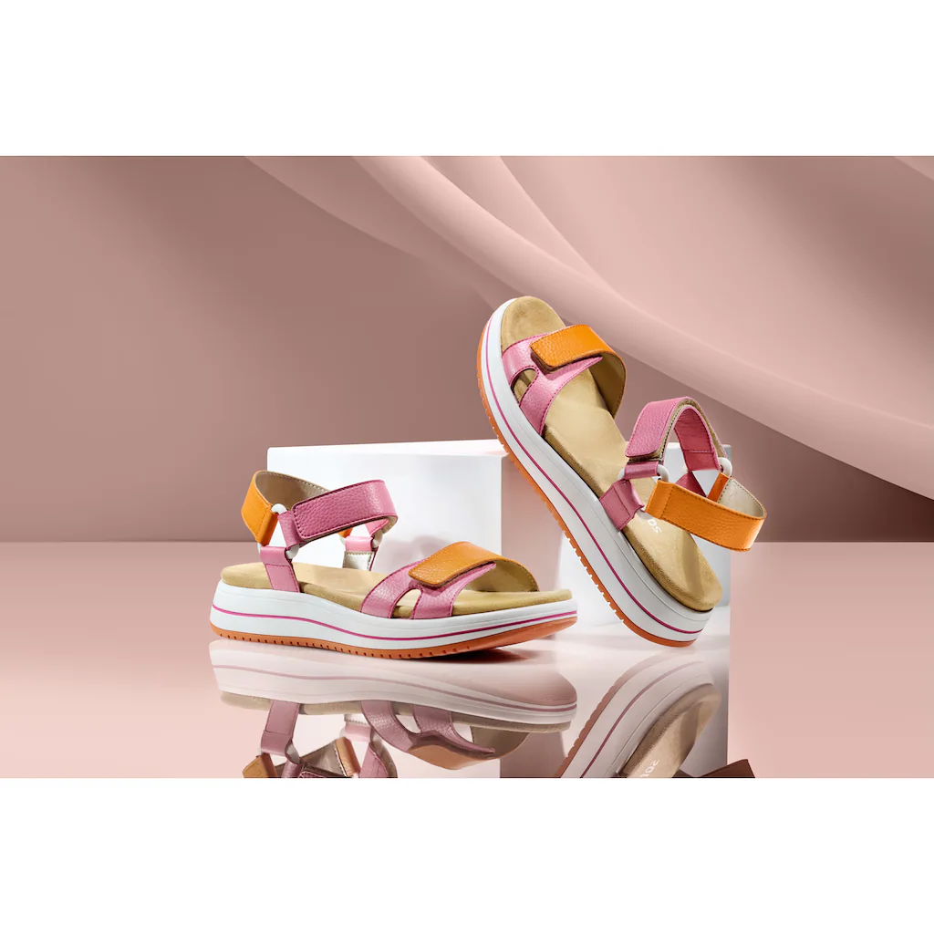 Remonte Riemchensandale »Elisabeth Hurley-Collection« Keilabsatz Klettschuh Sandalette mit Plateausohle bestellen Online Outlet