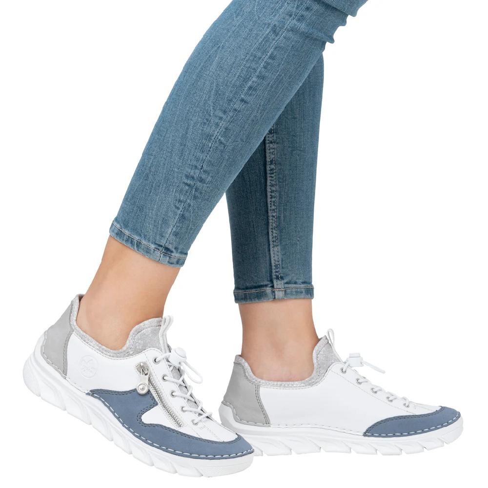 Rieker Slip-On Sneaker Slipper Freizeitschuh mit kontrastfarbenen Besätzen online kaufen Letzte 3 Tage