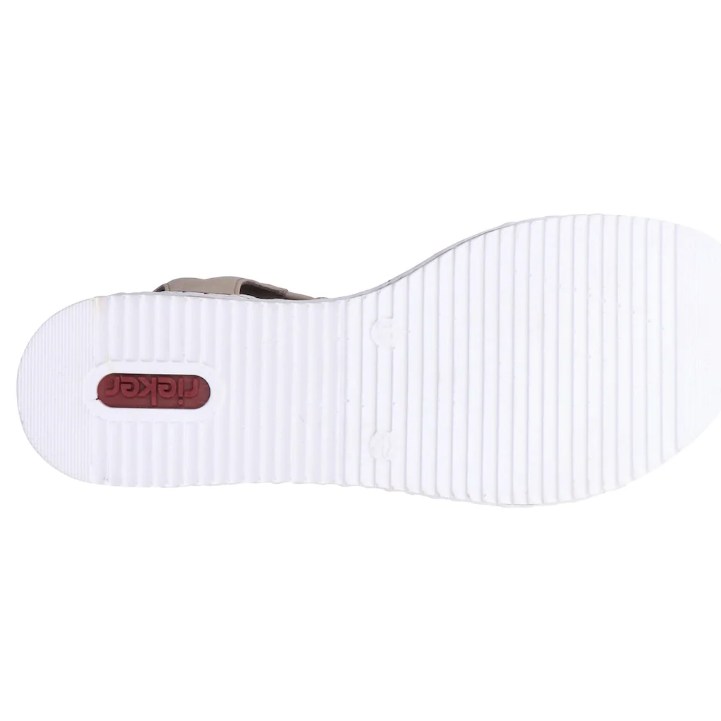 Rieker Sandale Sommerschuh Sandalette Keilabsatz in geflochtenem Look online kaufen Super Rabatt