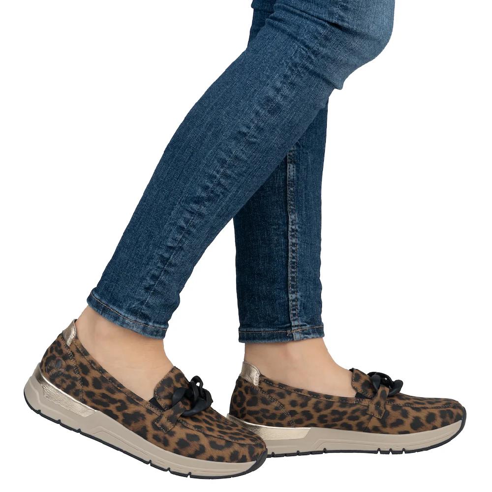 Rieker Loafer Slipper Slip-on Sneaker Halbschuh mit modischer Zierkette bestellen Outlet