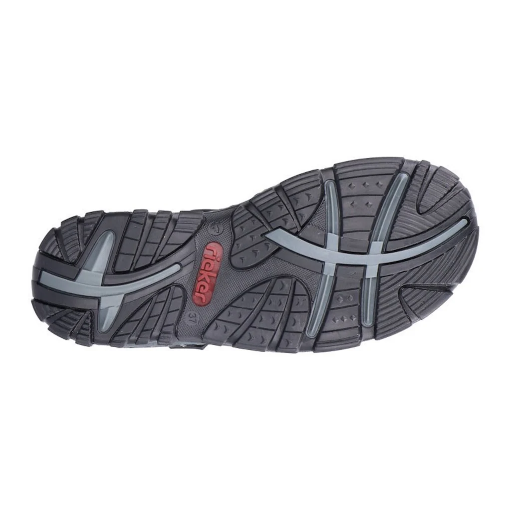 Rieker Sandale Sommerschuh Outdoorschuh Keilabsatz in Trekking-Optik auf Raten Rabatt