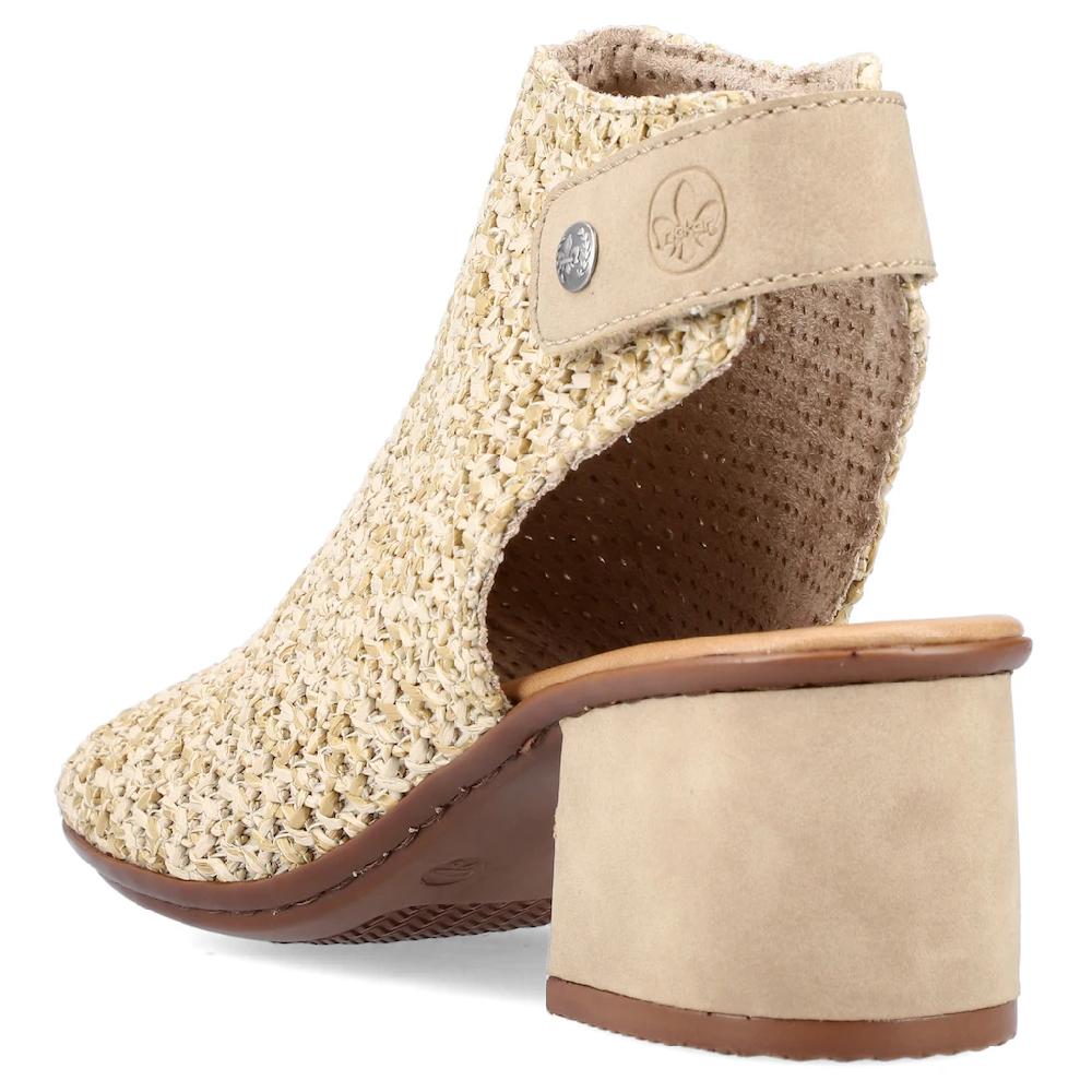 Rieker Sandalette Sommerschuh Sandalette Blockabsatz in modischer Flecht-Optik kaufen Räumungsverkauf