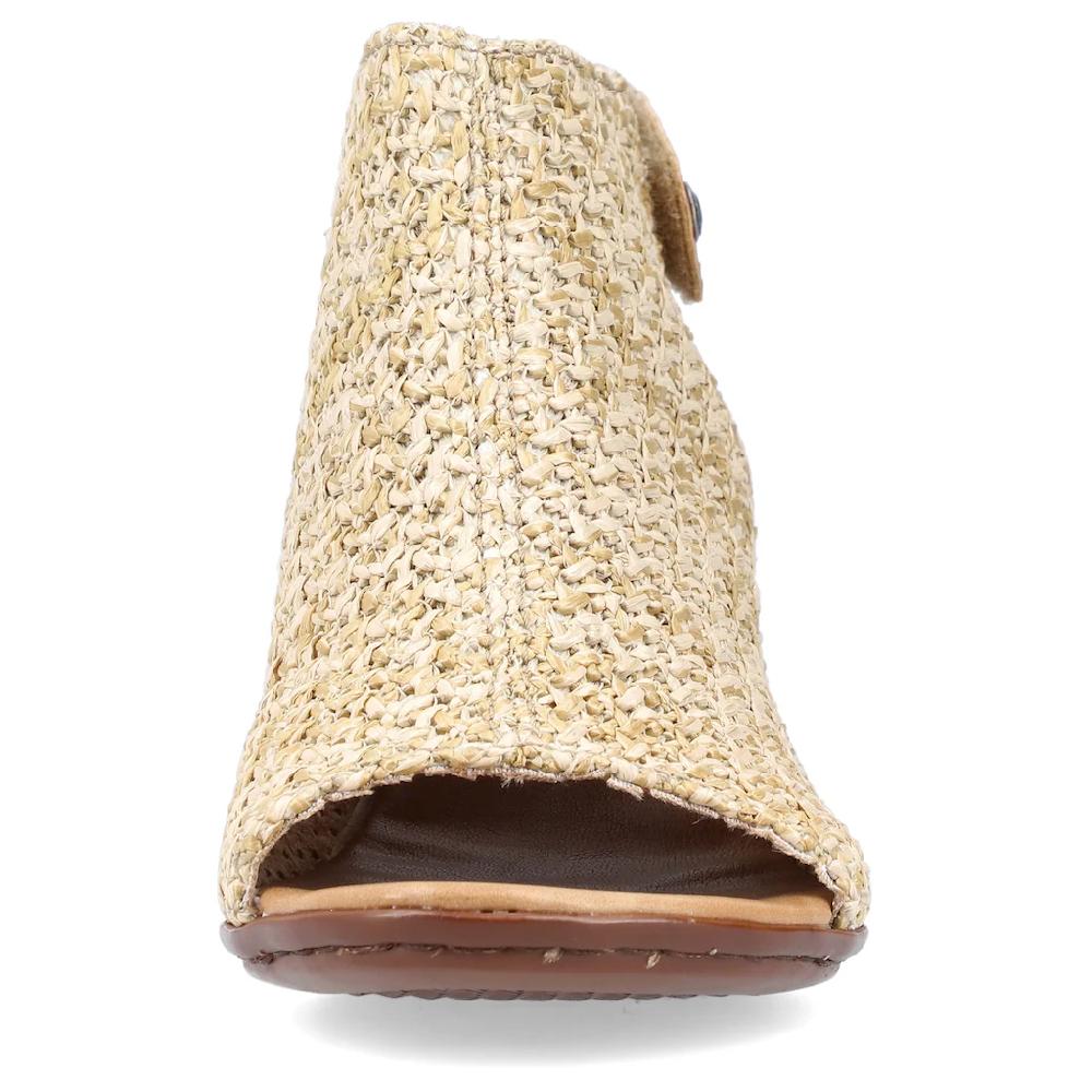 Rieker Sandalette Sommerschuh Sandalette Blockabsatz in modischer Flecht-Optik kaufen Räumungsverkauf