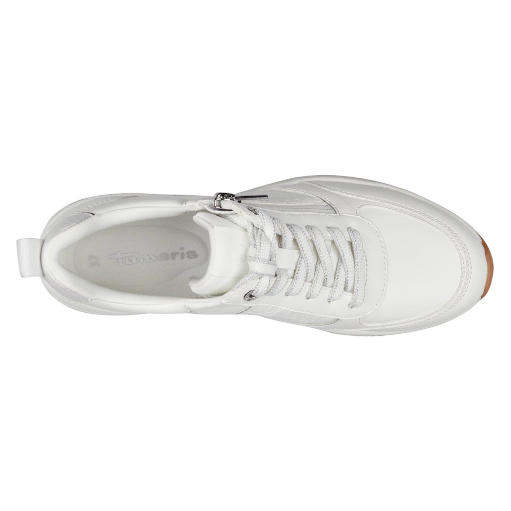Tamaris Keilsneaker Freizeitschuh Halbschuh Schnürschuh mit Außenreißverschluss online kaufen Letzter Tag
