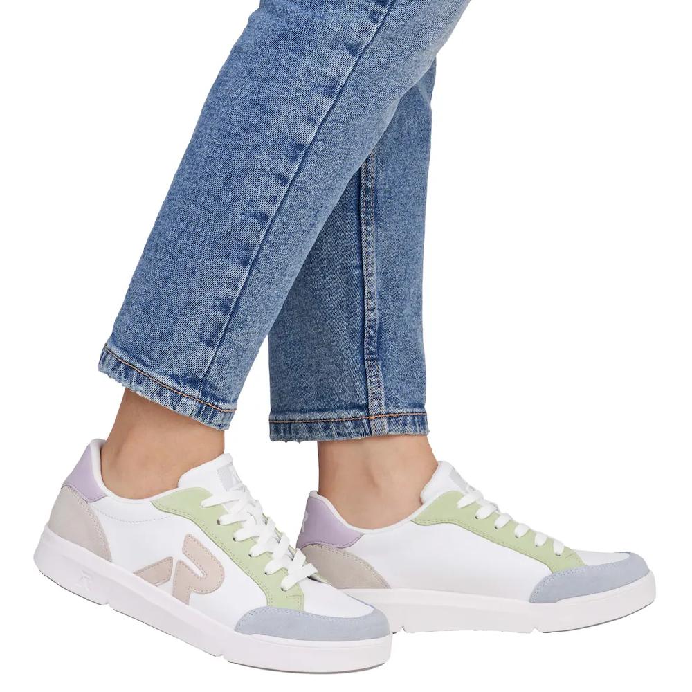 RIEKER Sport Plateausneaker Schnürschuh Halbschuh Freizeitschuh mit pastellfarbenen Akzenten online kaufen 50% Rabatt für begrenzte Zeit