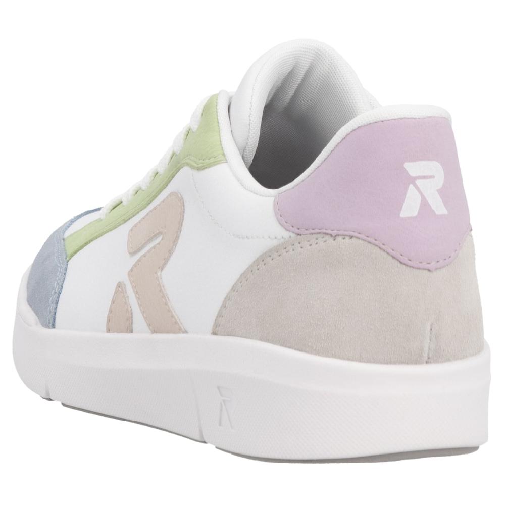 RIEKER Sport Plateausneaker Schnürschuh Halbschuh Freizeitschuh mit pastellfarbenen Akzenten online kaufen 50% Rabatt für begrenzte Zeit