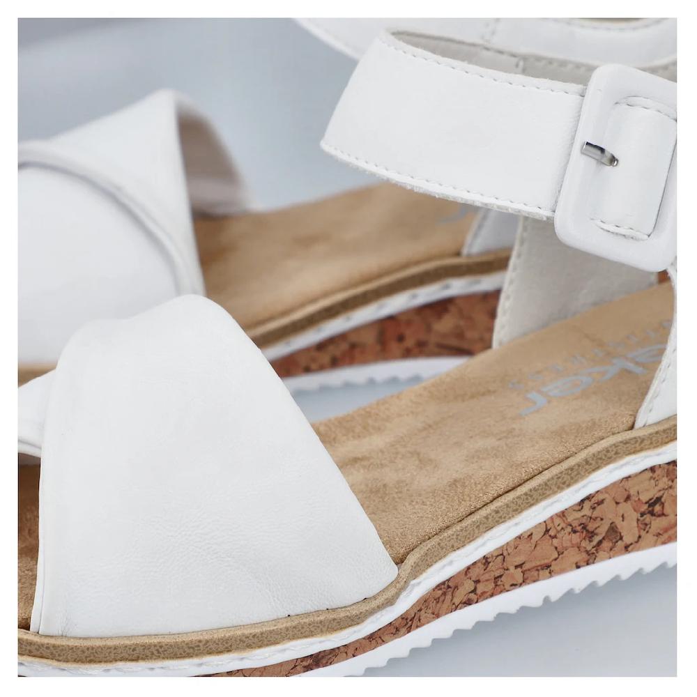 Rieker Sandalette Keilsandale Sommerschuh Urlaubsschuh mit Klettriemchen Meist gekauft