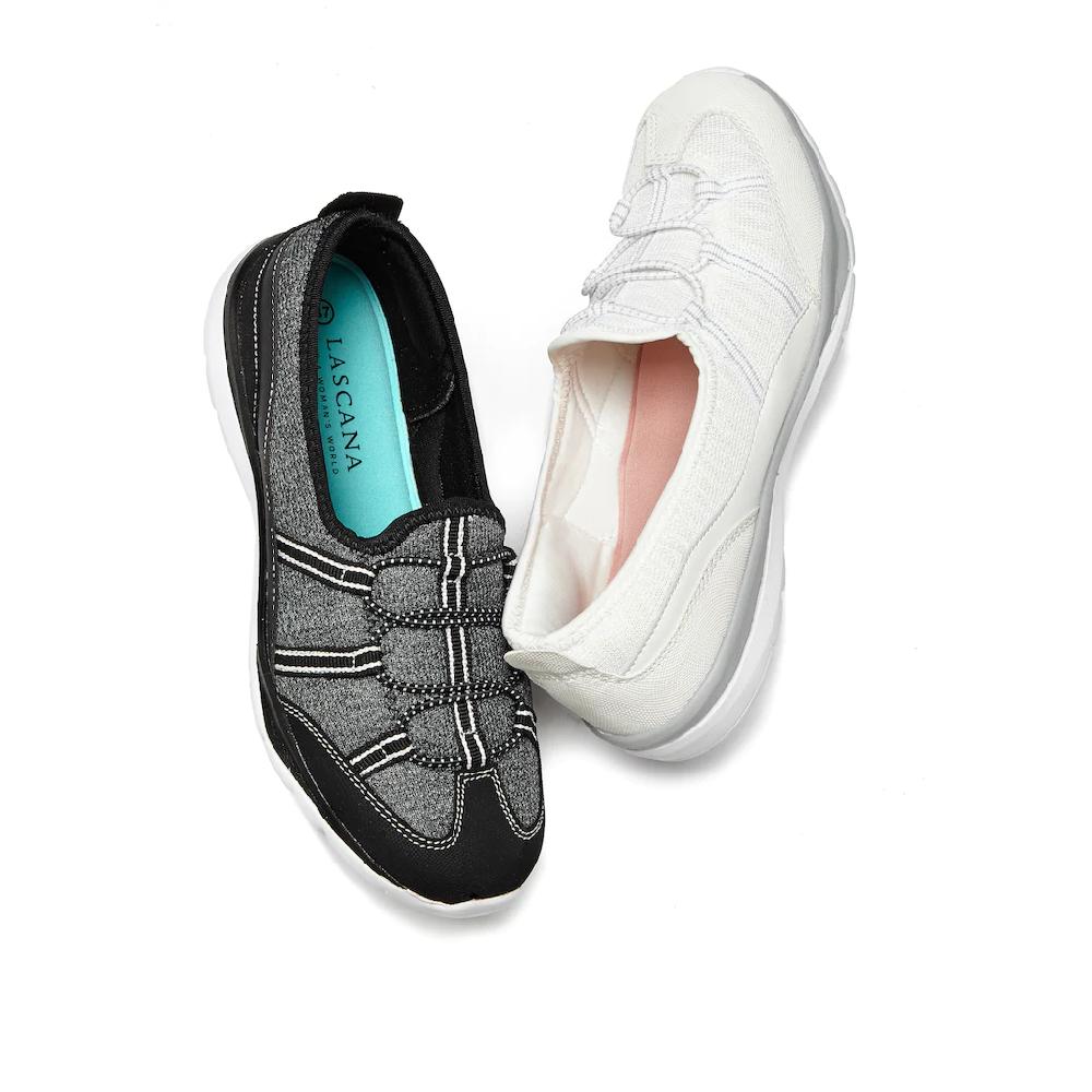 LASCANA Sneaker »Slip-On-Sneaker « im sportiven Look Halbschuh Freizeitschuh Slipper VEGAN ▷ für Weihnachtsangebot