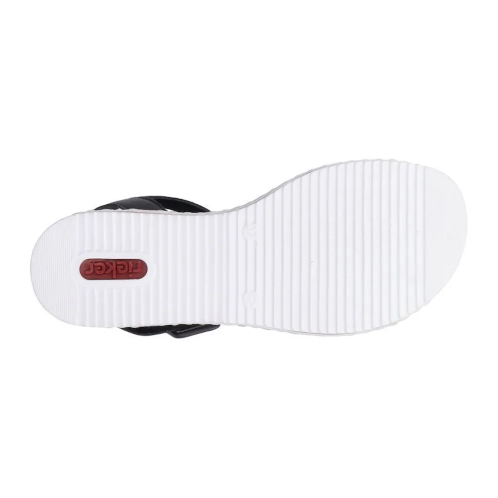 Rieker Riemchensandale Sommerschuh Sandalette Keilabsatz mit asymmetrischem Riemchen online bestellen Lagerräumung
