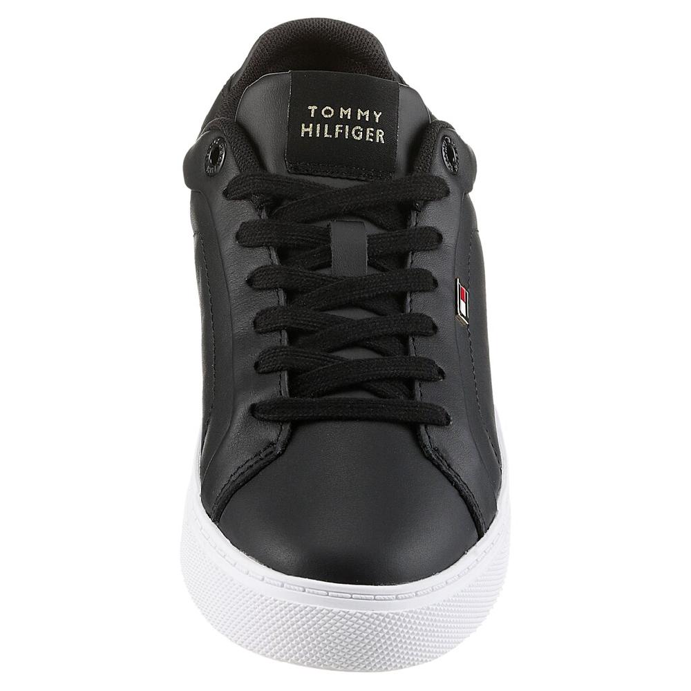 Tommy Hilfiger Plateausneaker »WOMENS ICON COURT SNEAKER FLAG« Freizeitschuh Schnürschuh Halbschuh mit gepolstertem Schaftrand ▷ für Heißer Verkauf