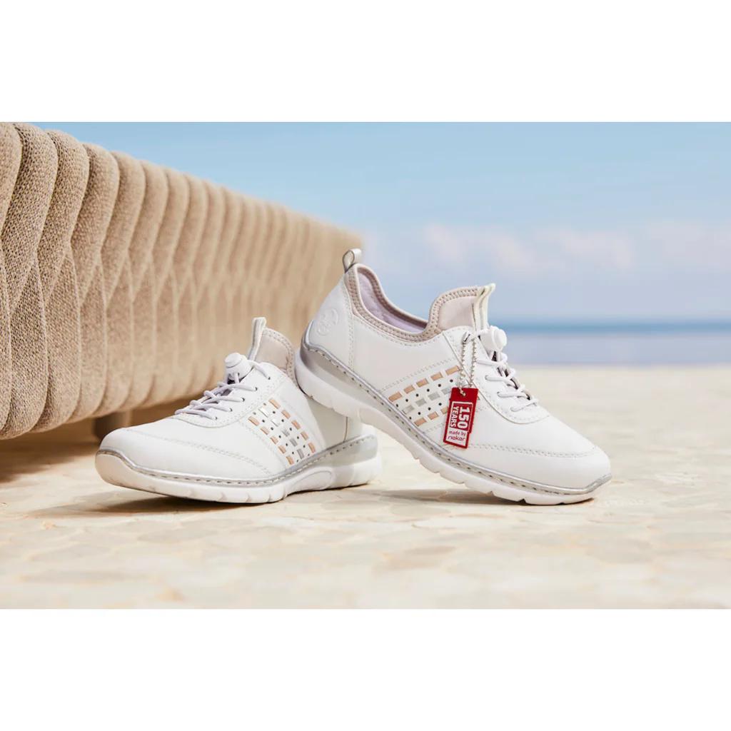 Rieker Slip-On Sneaker Slipper Schlupfschuh Freizeitschuh 150 Jahre RIEKER Jubiläumsartikel ▷ für Räumungsverkauf