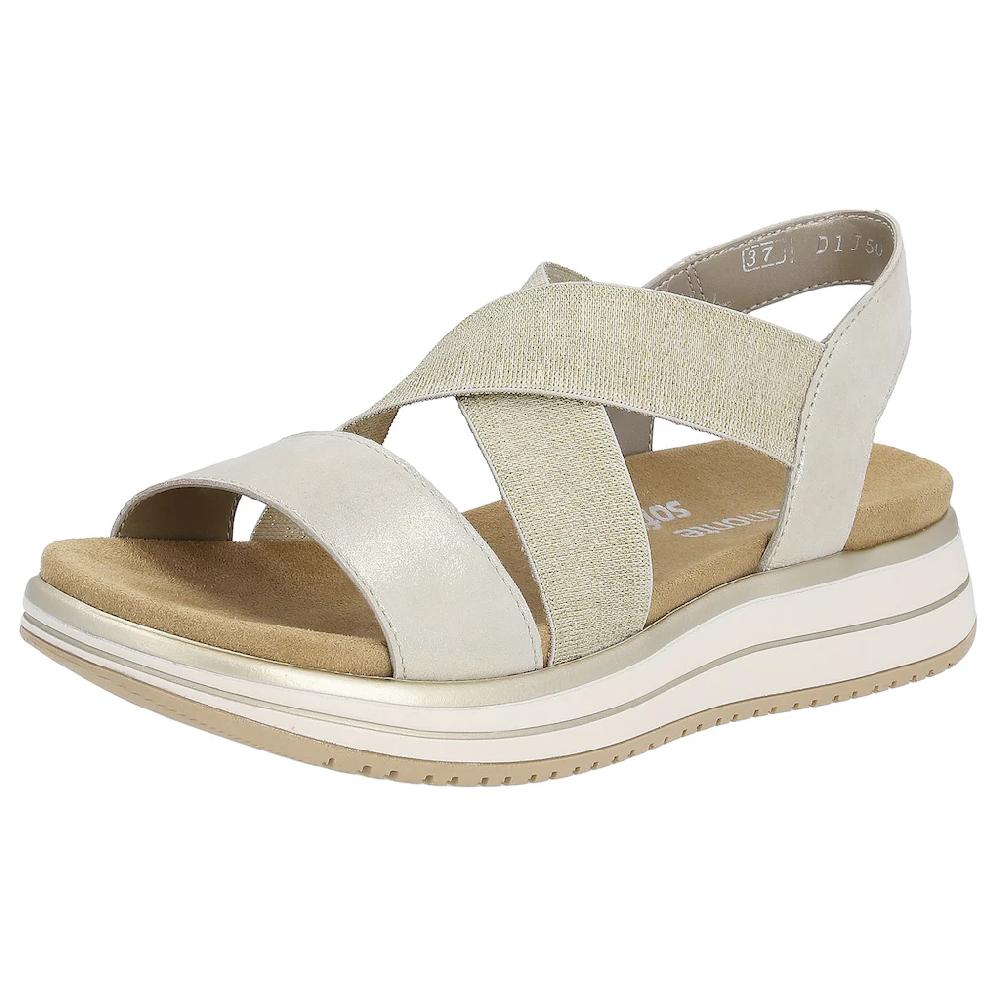 Remonte Riemchensandale Sommerschuh Sandalette Keilabsatz mit praktischem Gummizug online kaufen Riesige Rabatte