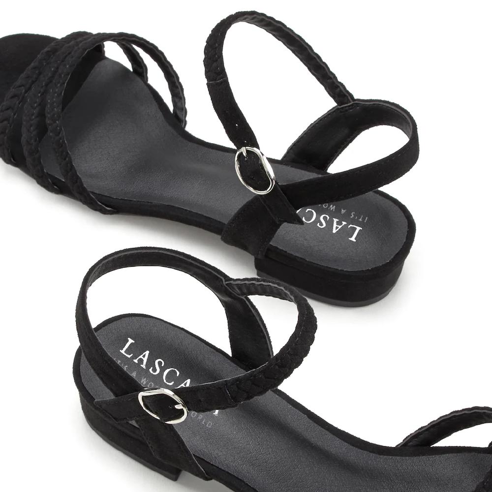 LASCANA Sandale Sandalette Sommerschuh mit geflochtenen Riemchen VEGAN kaufen Auslauf