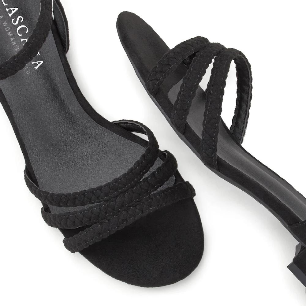 LASCANA Sandale Sandalette Sommerschuh mit geflochtenen Riemchen VEGAN kaufen Auslauf