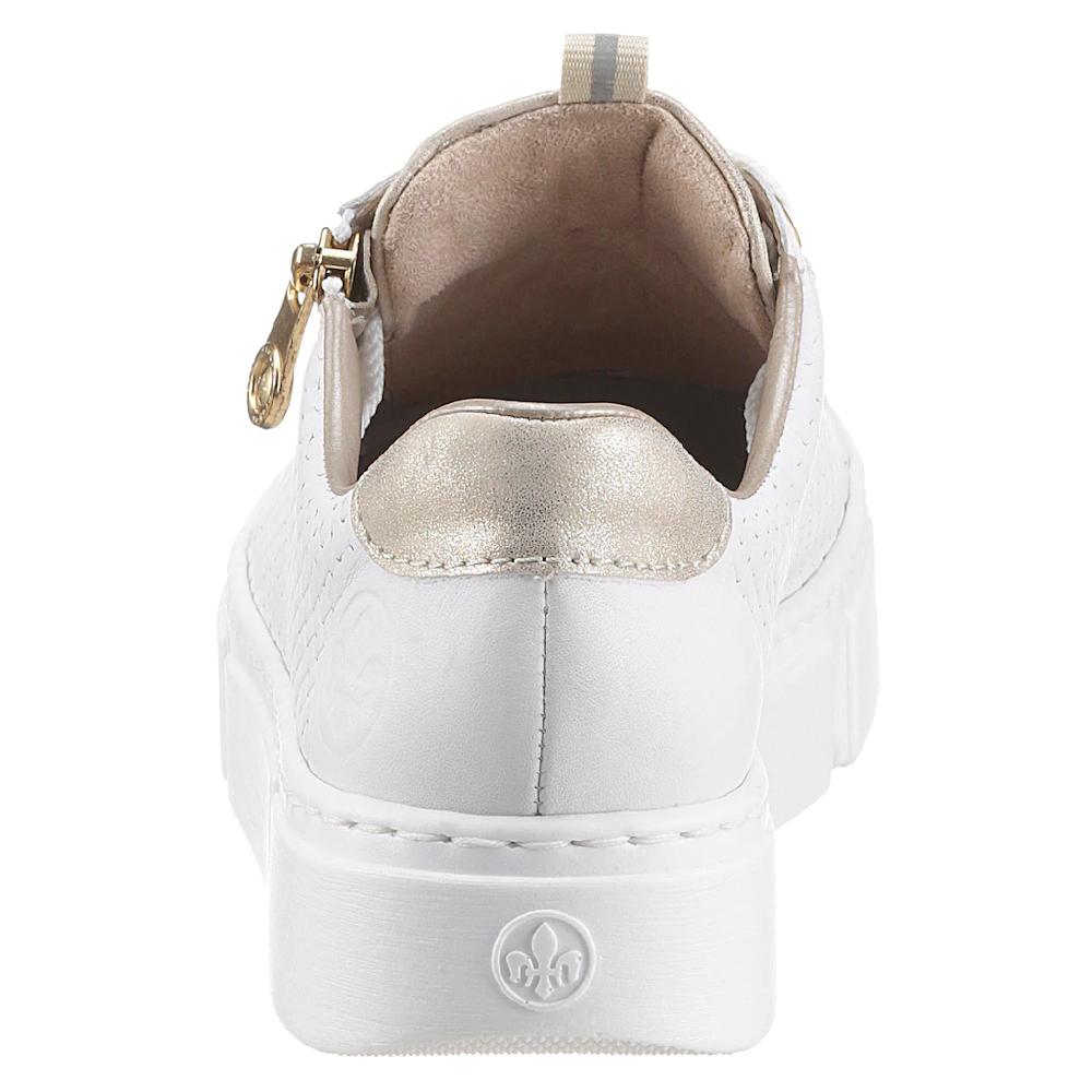 Rieker Plateausneaker mit goldfarbenen Details Freizeitschuh Halbschuh Schnürschuh online bestellen Hotsell