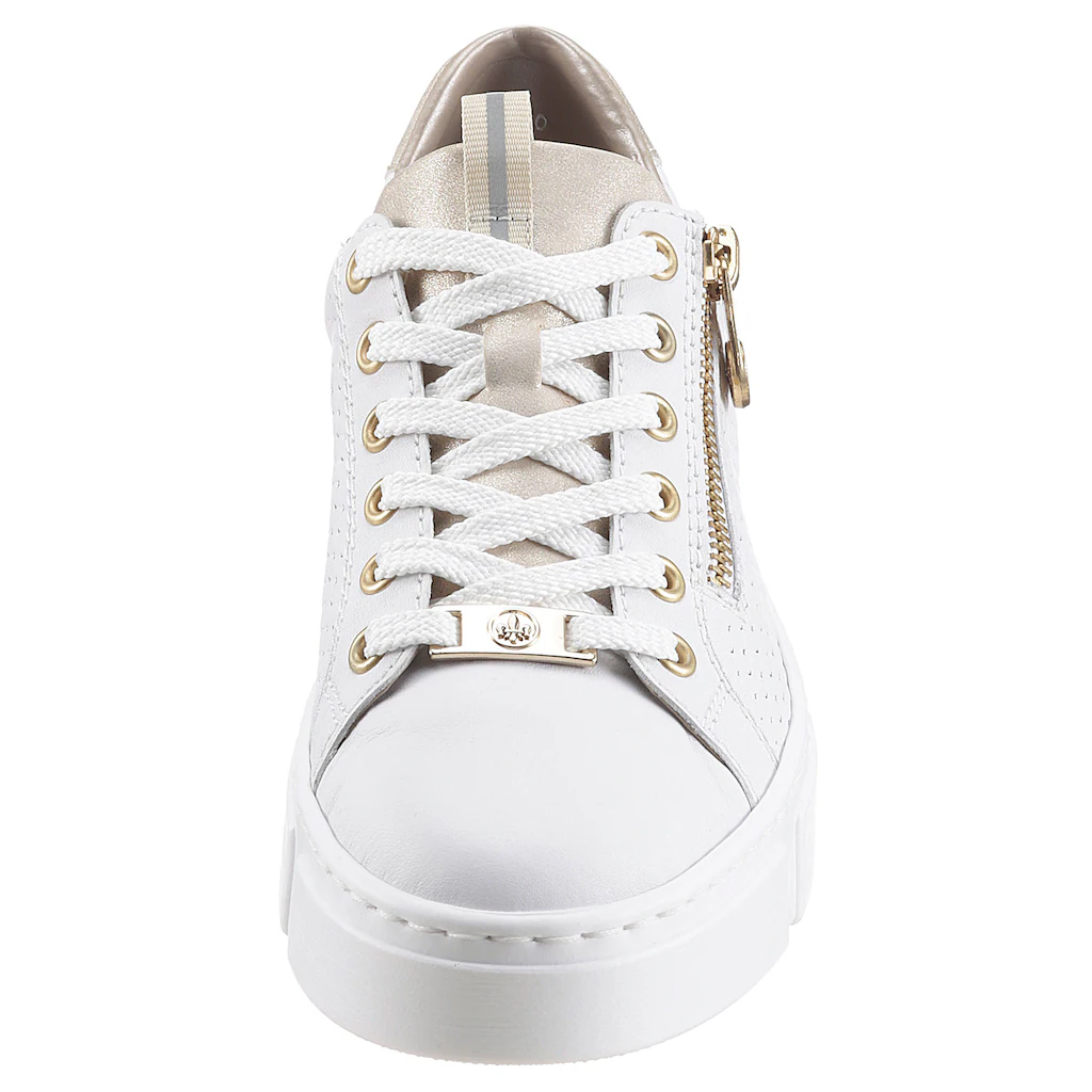Rieker Plateausneaker mit goldfarbenen Details Freizeitschuh Halbschuh Schnürschuh online bestellen Hotsell