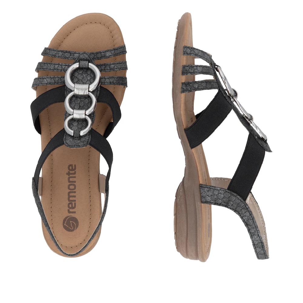 Remonte Sandale Sommerschuh Sandalette Keilabsatz mit Gummizügen Limitierter Zeitrabatt