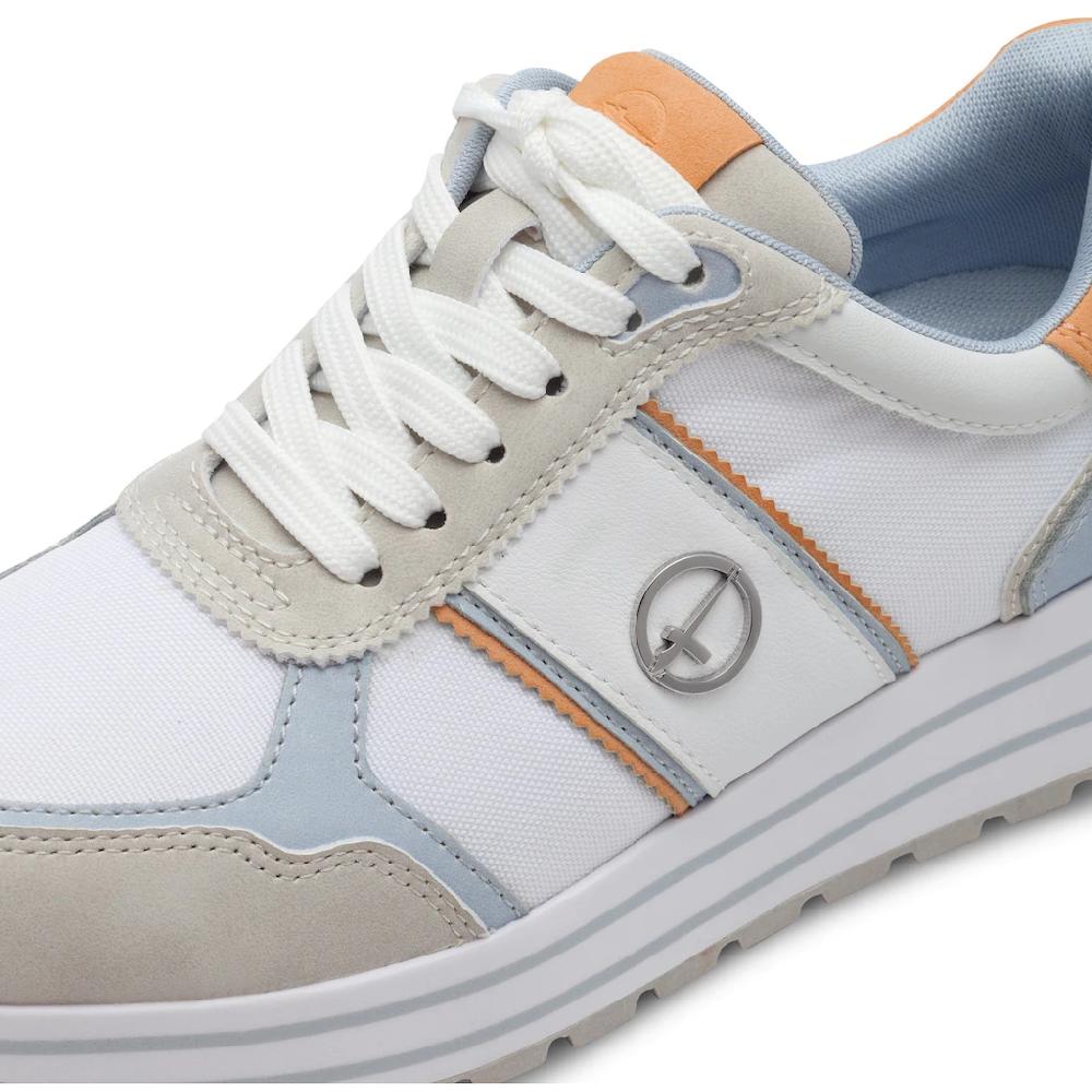 Tamaris Plateausneaker Freizeitschuh Halbschuh Schnürschuh mit farbigen Besätzen online bestellen Vatertagsangebot