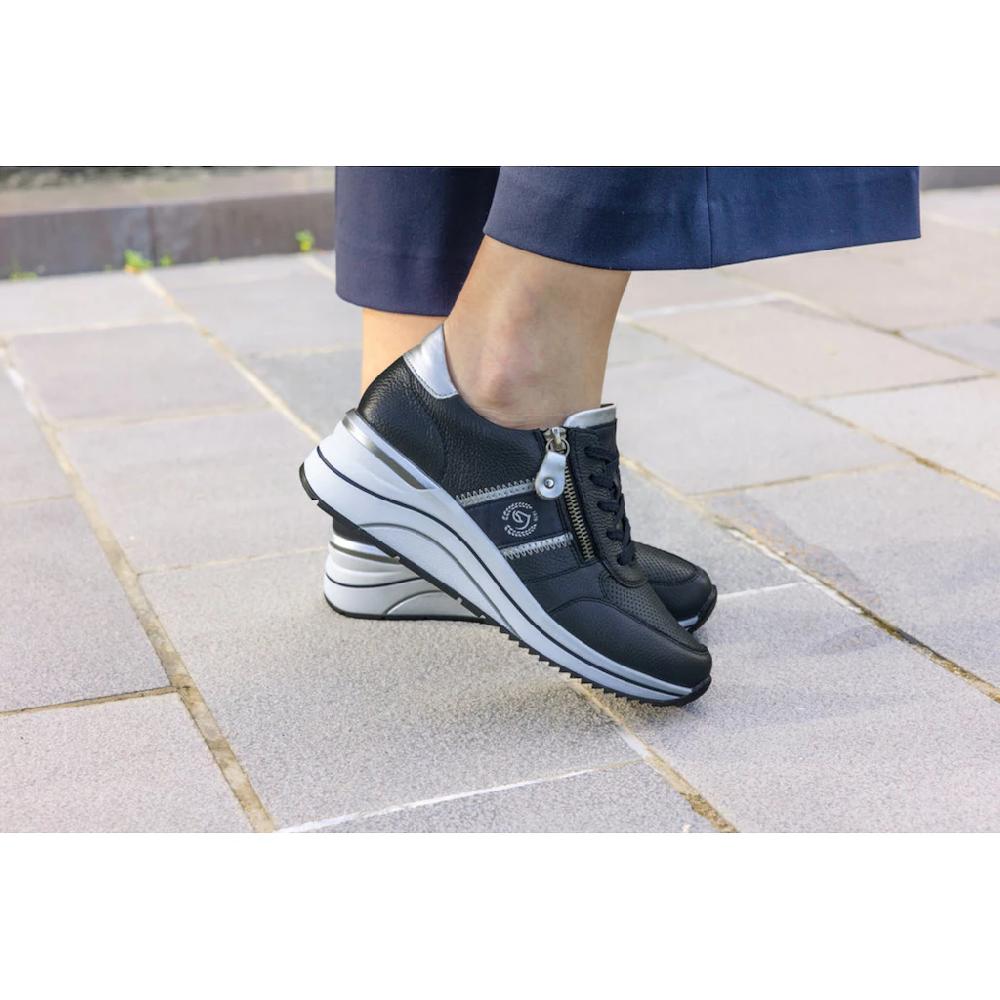 Remonte Keilsneaker Freizeitschuh Halbschuh Schnürschuh mit Metallic-Kontrastbesätzen kaufen Lagerräumung