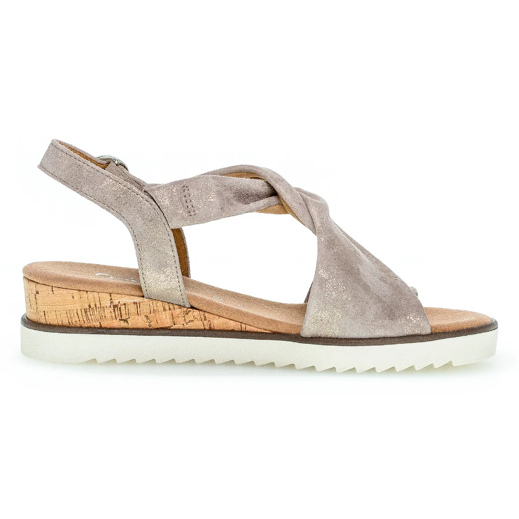 Gabor Keilsandalette »GENUA« Sommerschuh Sandale Keilabsatz mit Metallic-Effekt online bestellen Neueste Mode