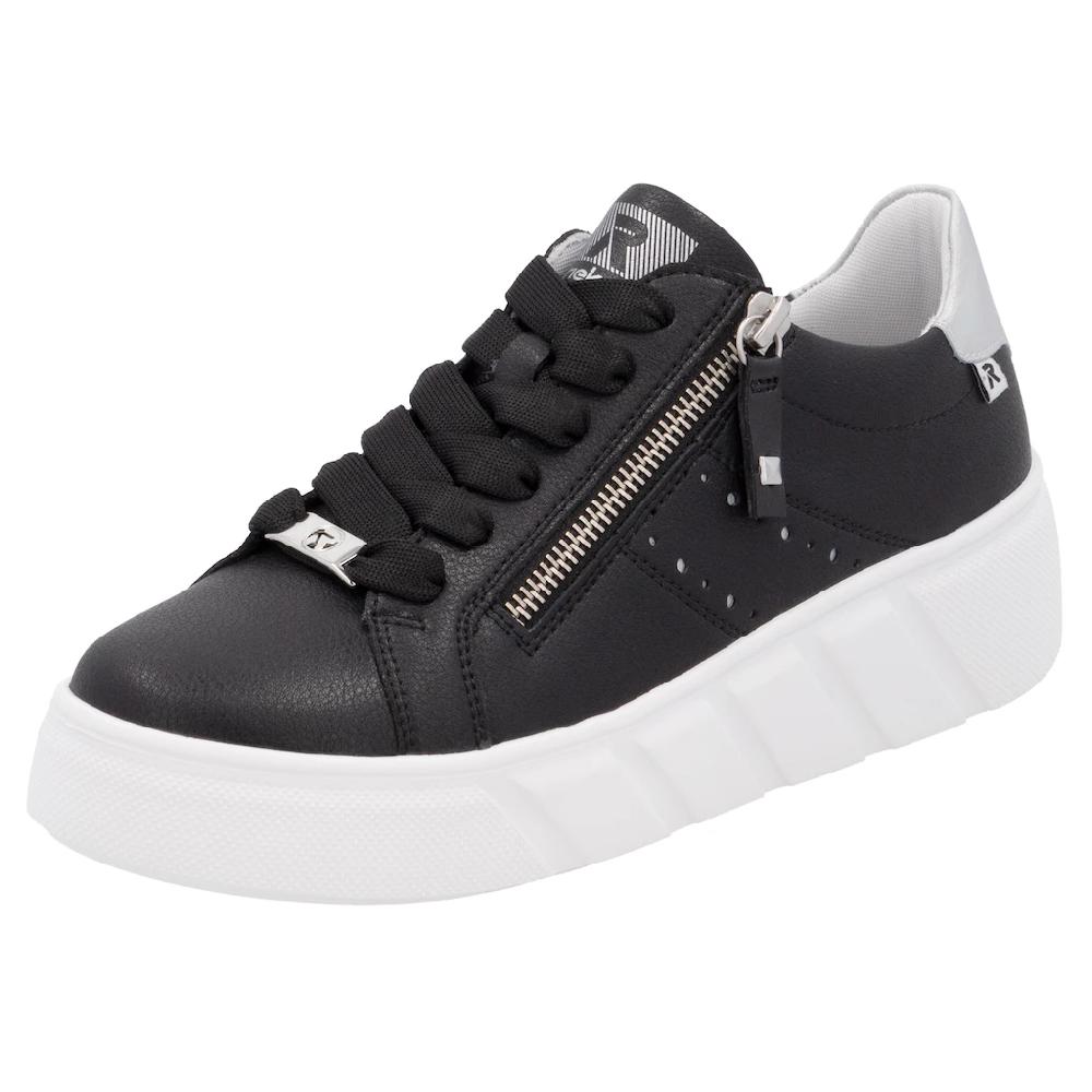 RIEKER Sport Plateausneaker Freizeitschuh Halbschuh Schnürschuh mit seitlicher Perforation kaufen Kauf eins, bekomm eins gratis