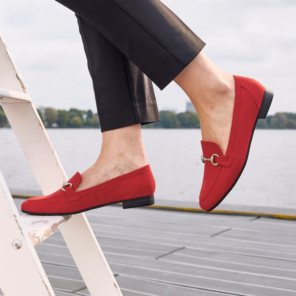 MARCO TOZZI Slipper Blockabsatz Loafer Businessschuh mit Schmuckspange ▷ für Tägliche Deals