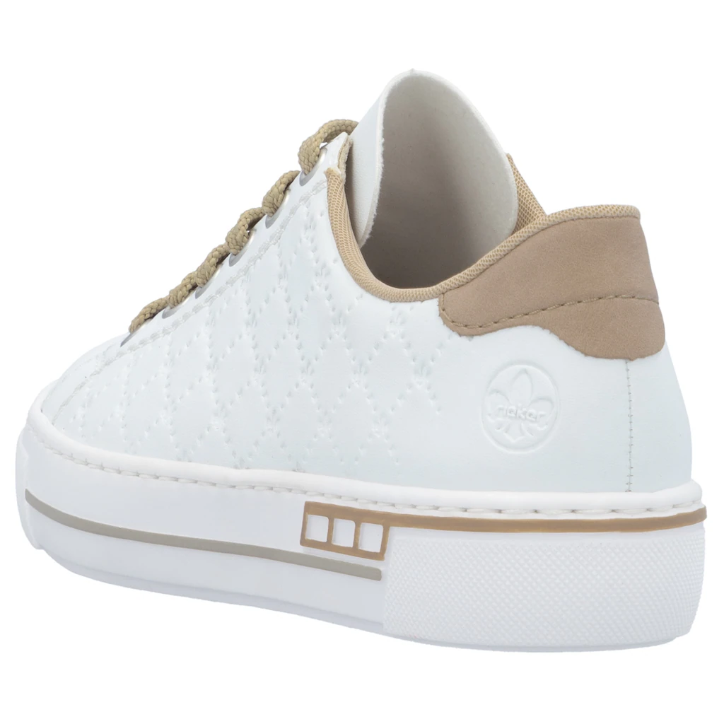 Rieker Plateausneaker harmonischen Kontrastdetails Freizeitschuh Halbschuh Schnürschuh online kaufen zollfrei