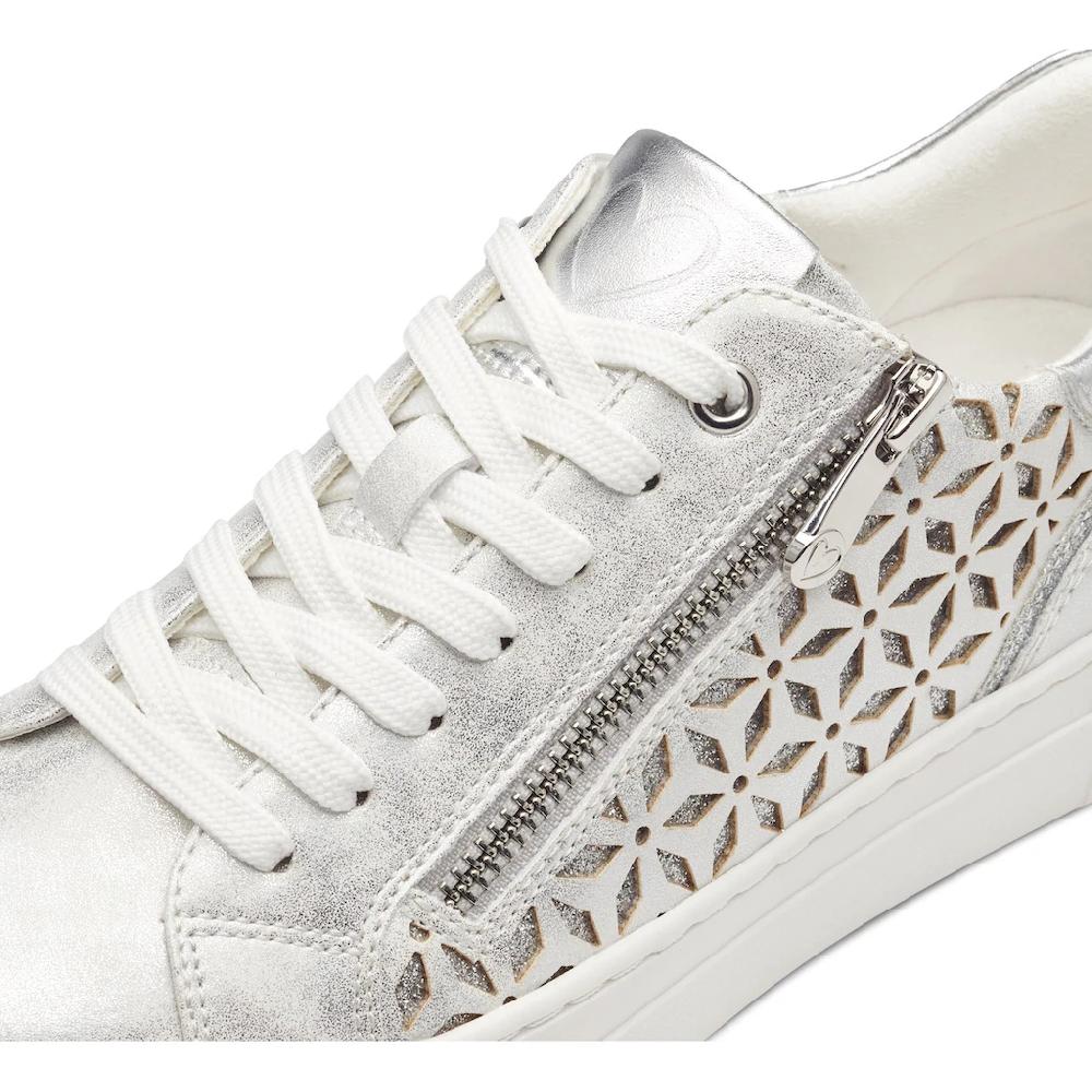 MARCO TOZZI Plateausneaker Freizeitschuh Halbschuh Schnürschuh mit unterlegtem Lochmuster bestellen Sonderangebot