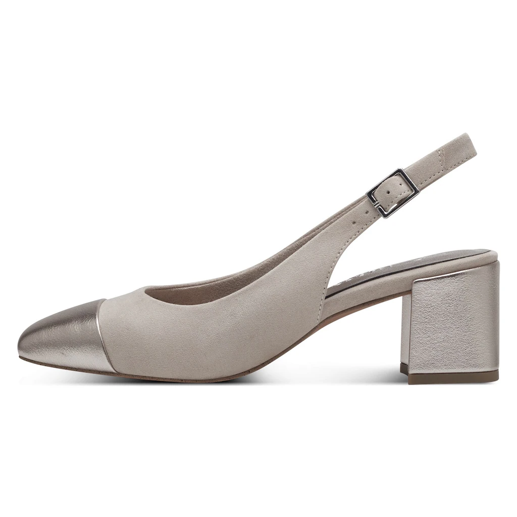 MARCO TOZZI Slingpumps Abendschuh Sommerschuh Blockabsatz in modischer Karreeform online kaufen Versandkostenfrei