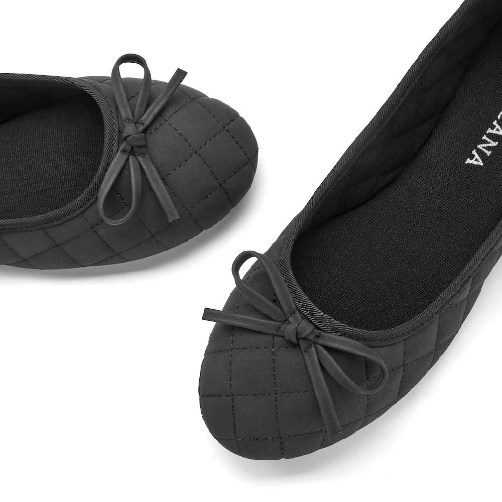 LASCANA Ballerina mit Schleifenapplikation VEGAN online bestellen Muttertagsangebot